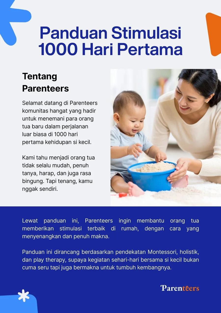 Halaman pengantar tentang Parenteers dan pendampingan orang tua